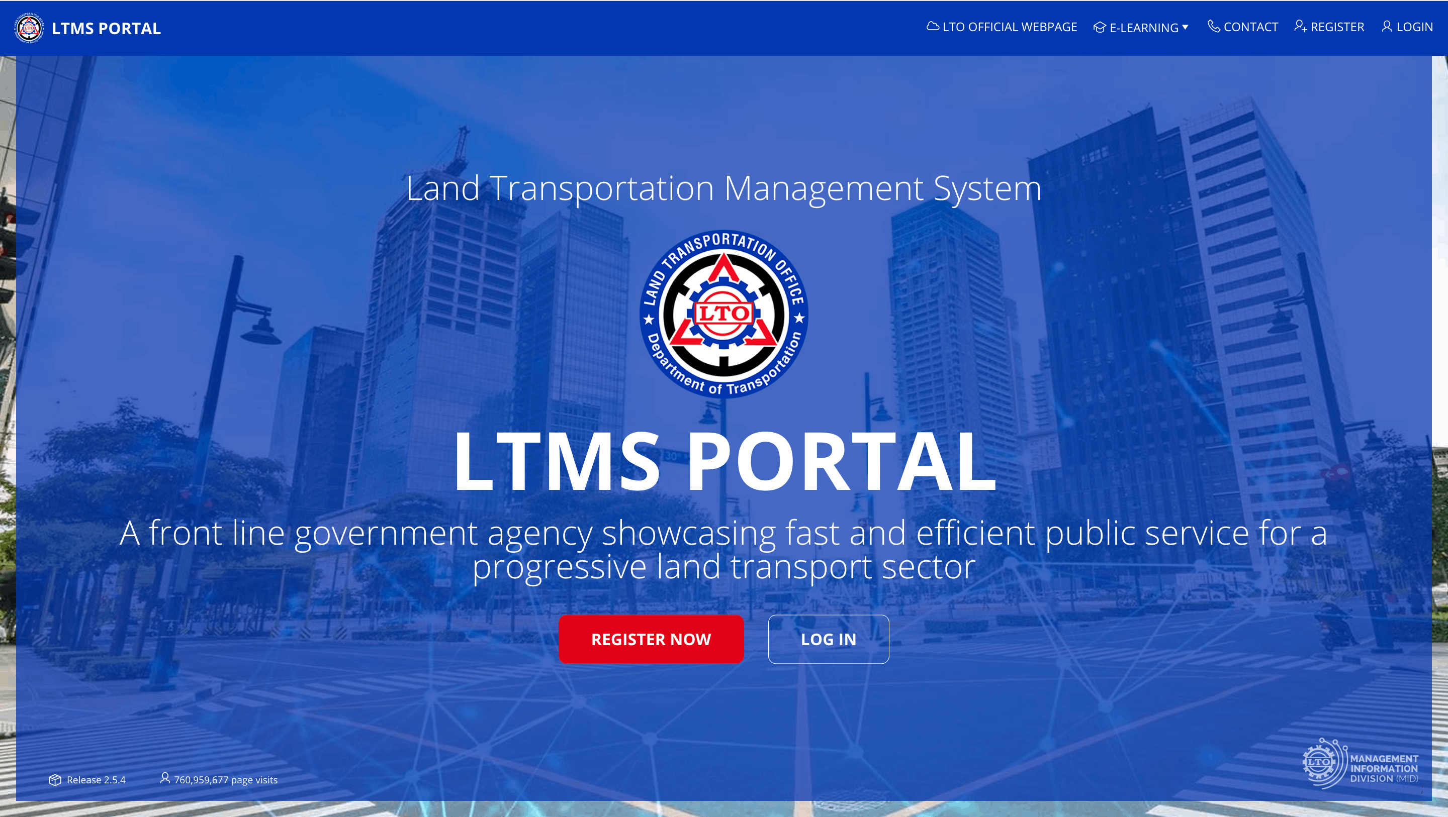 LTMS Portal Homepage